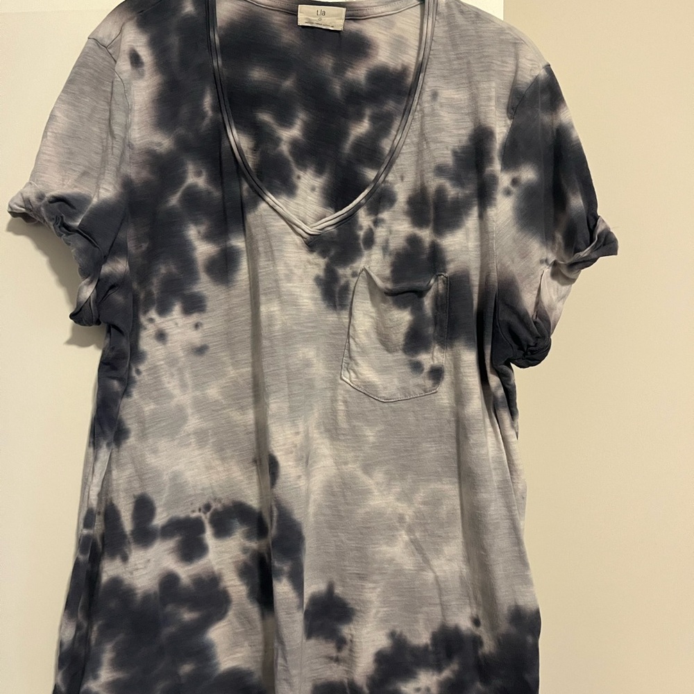 Tie-Dye V-Neck Women's Top